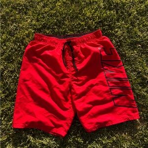 Nike Men's Red Swim Shorts
